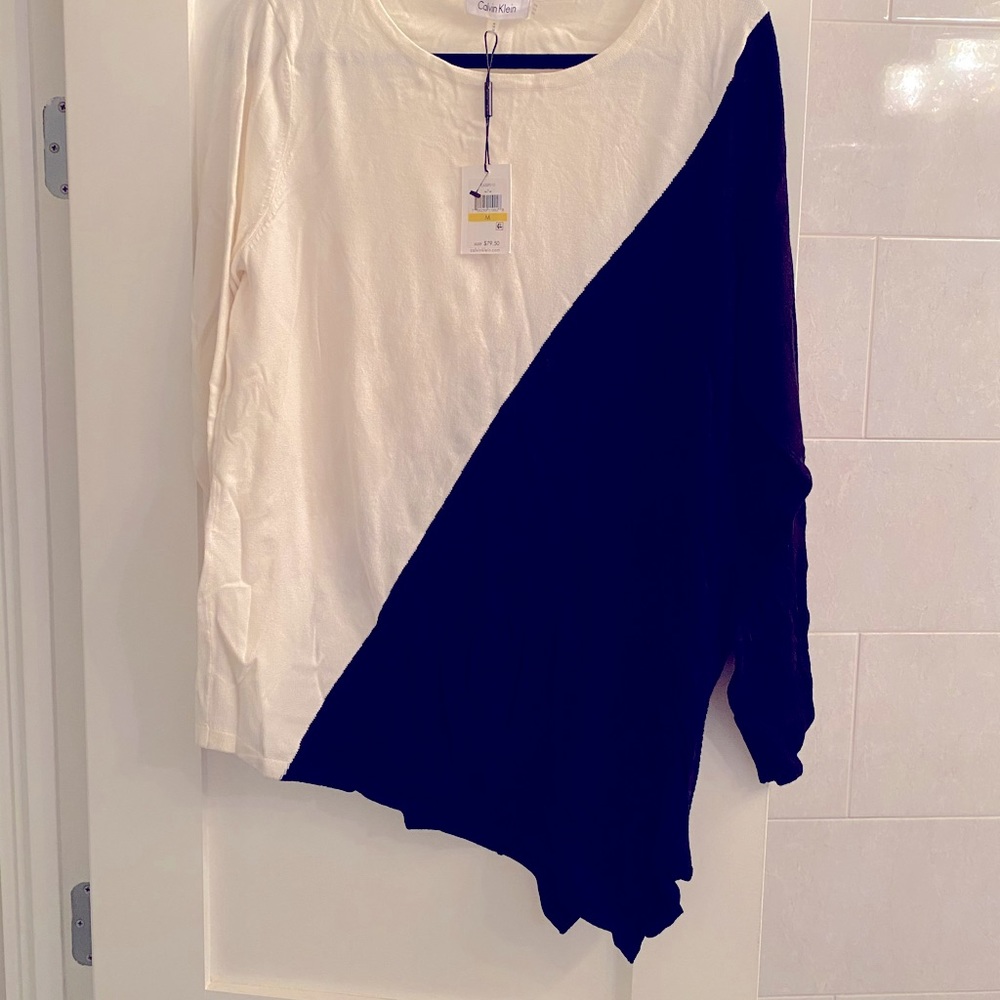 NWT Calvin Klein asymmetrical knit shirt